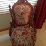 Guest Bedroom antique chair upholstery