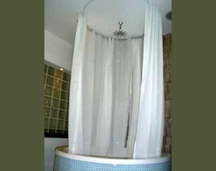 Belgian Linen Curtain Panels Angled Shower Curtain Rod