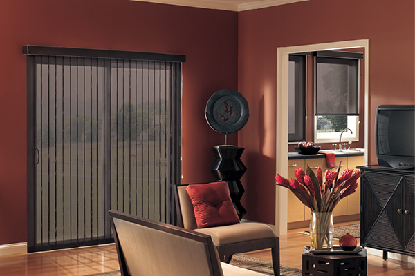 Graber Vertical Stratus Solar Shade livingroom